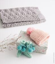 Lana Grossa Infanti Edition 03 Decke, Mütze und Sockerl aus Cool Wool Baby