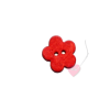 Jim Knopf - Keramik-Blume - 2-Loch Blütenknopf 26mm rot