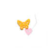 Zarter Schmetterling als Knopf oder Zierelement 15mm Farbe: Sonnengelb Gelb