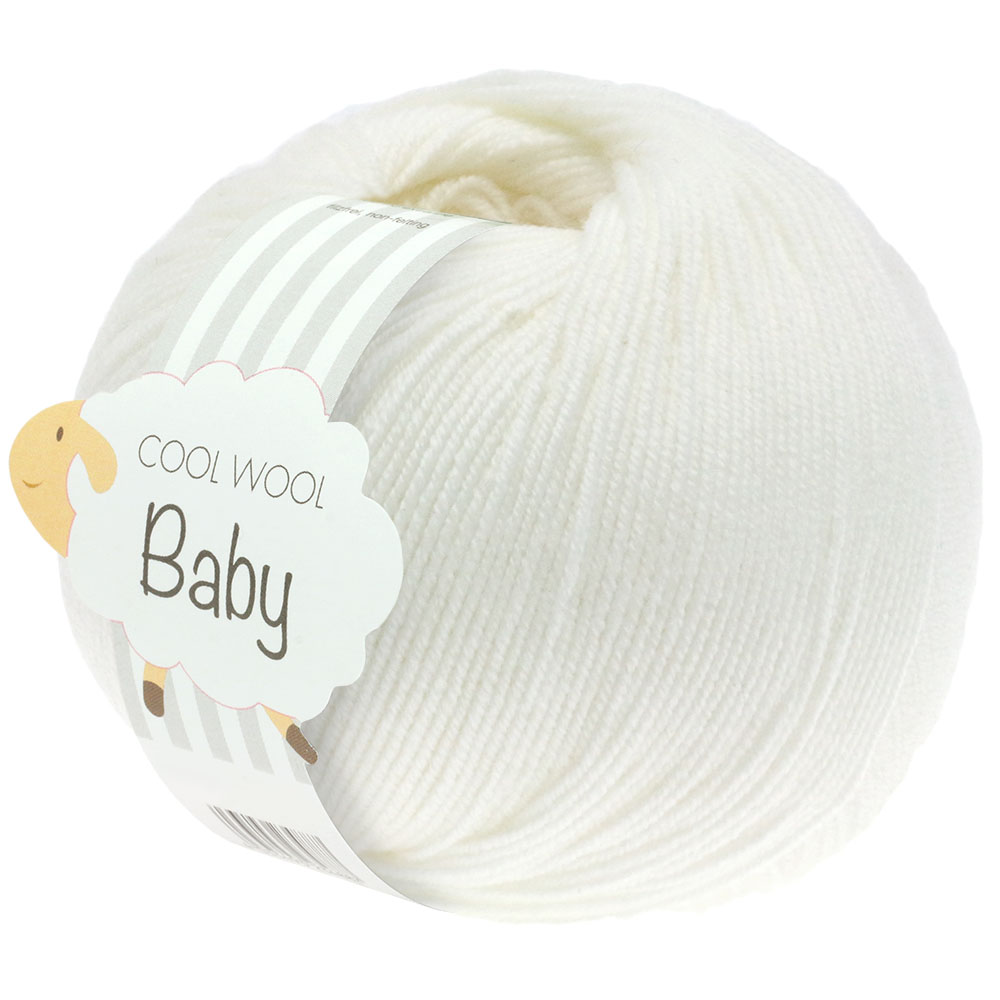 Lana Grossa Cool Wool Baby - extrafeines Merinogarn Farbe: 207 weiß