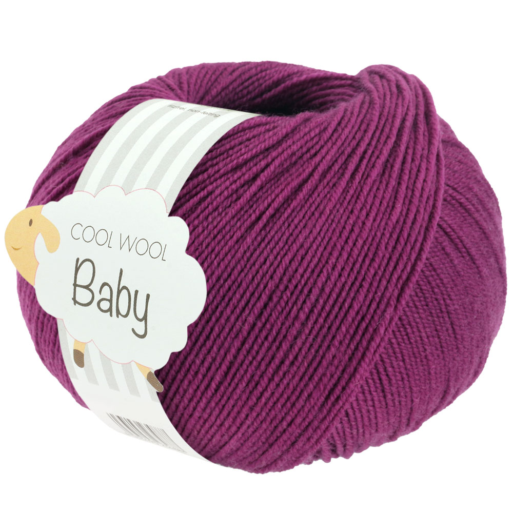 Lana Grossa Cool Wool Baby 50g Farbe: 296 rotviolett