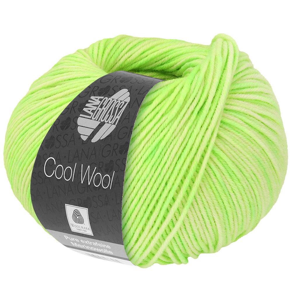 Lana Grossa Cool Wool print NEON 50g Farbe: 522 neongrün