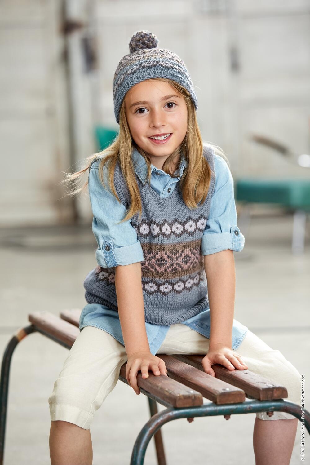Lana Grossa - Heft Kids Nr. 11 Modelbeispiel Mütze und Pullunder Cool Wool big