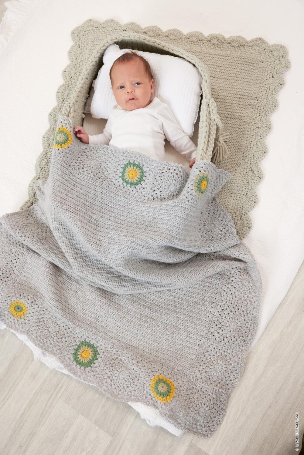 Lana Grossa Infanti 19 - Zauberhafte Babymode Teppich, Decke und Babykorb