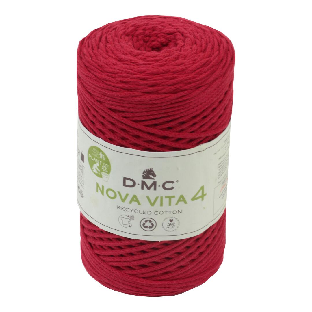 DMC Eco Vita 4 UNI - 250g Makrameegarn aus recycelter Baumwolle Farbe: 005 Rot