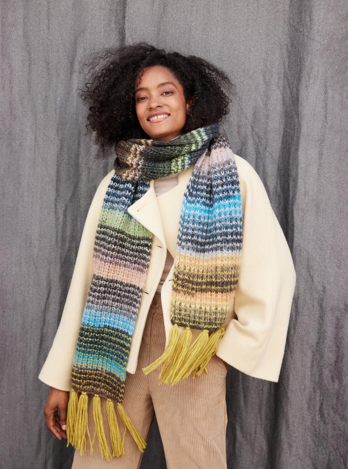 Brigitte Ein Schal fürs Leben 2025 - Strickpaket Modellbeispiel