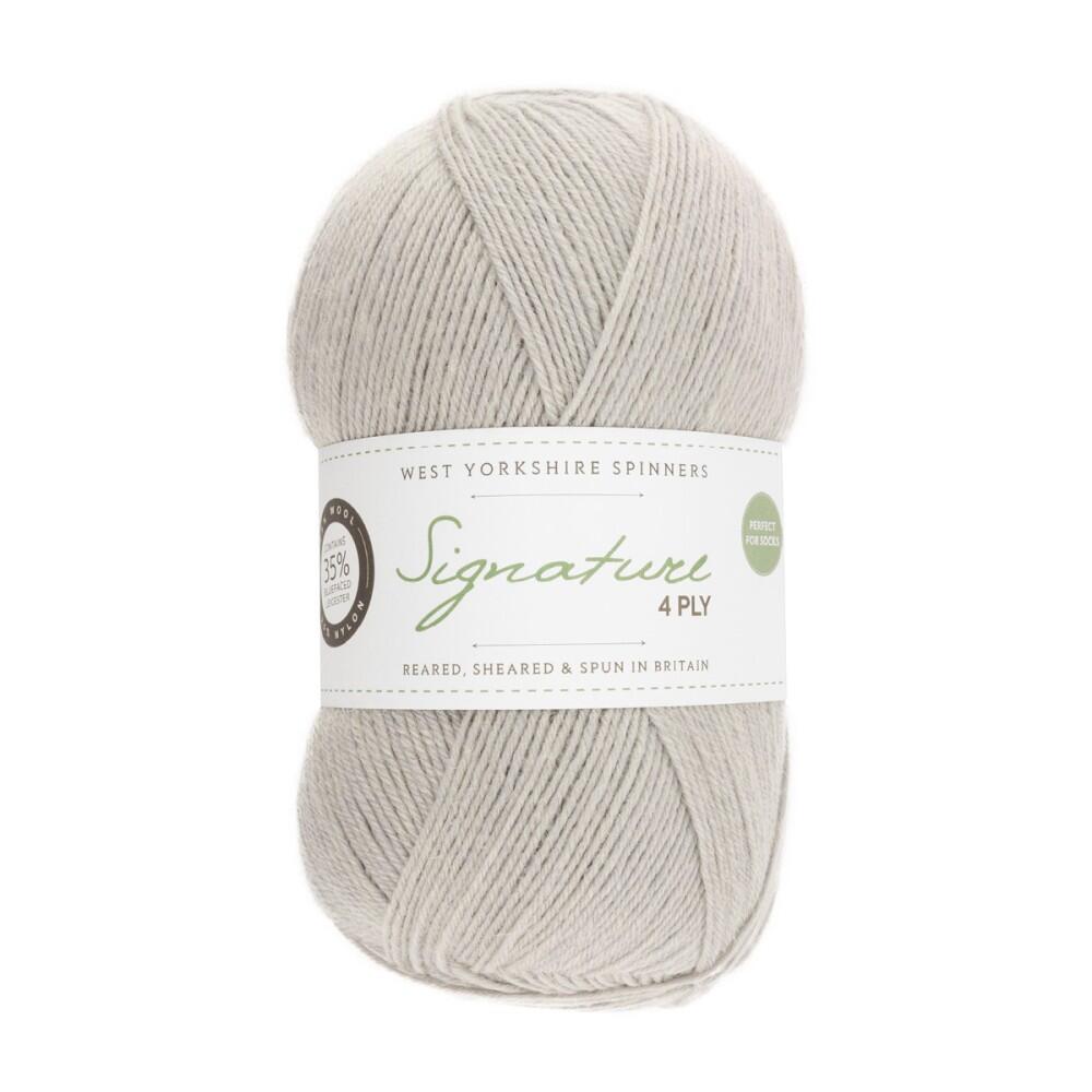 West Yorkshire Spinners Signature 4ply Unis 100g Farbe: 129 Dusty Miller