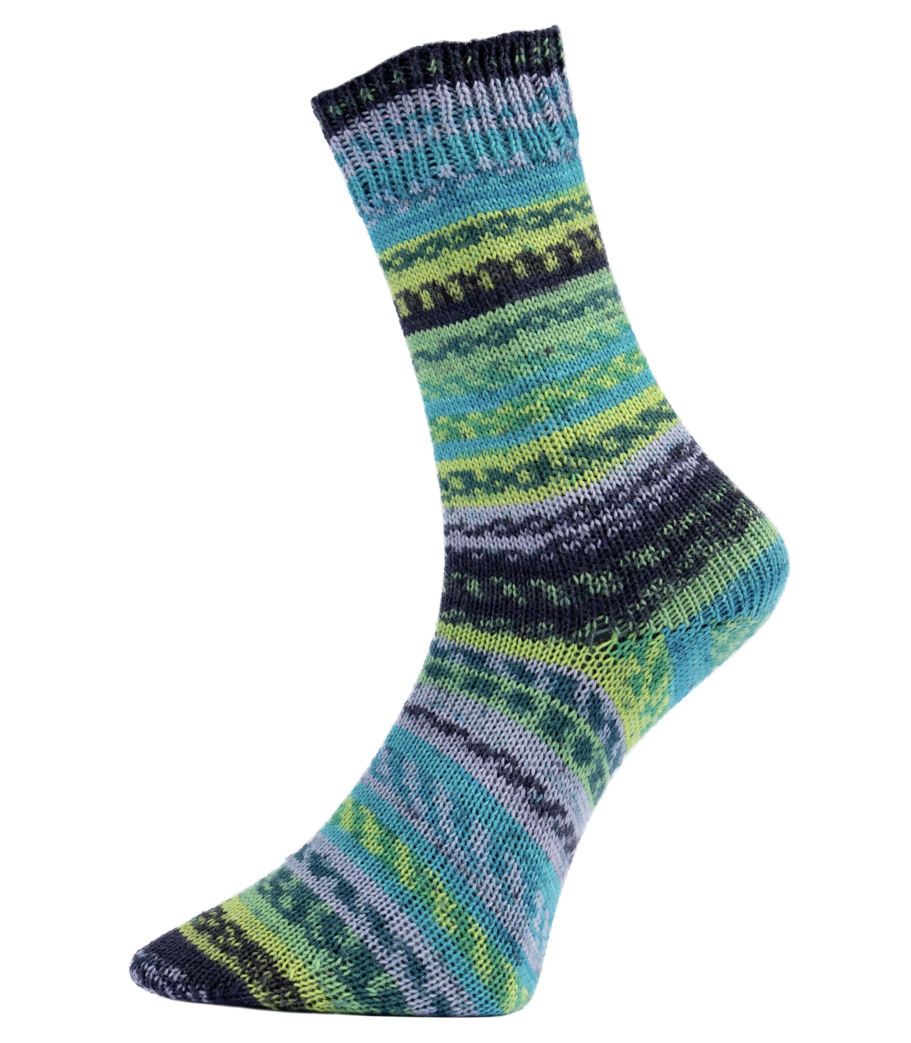 Pro Lana Golden Socks Fjord Socks PUZZLE 100g Modellbeispiel Farbe 082