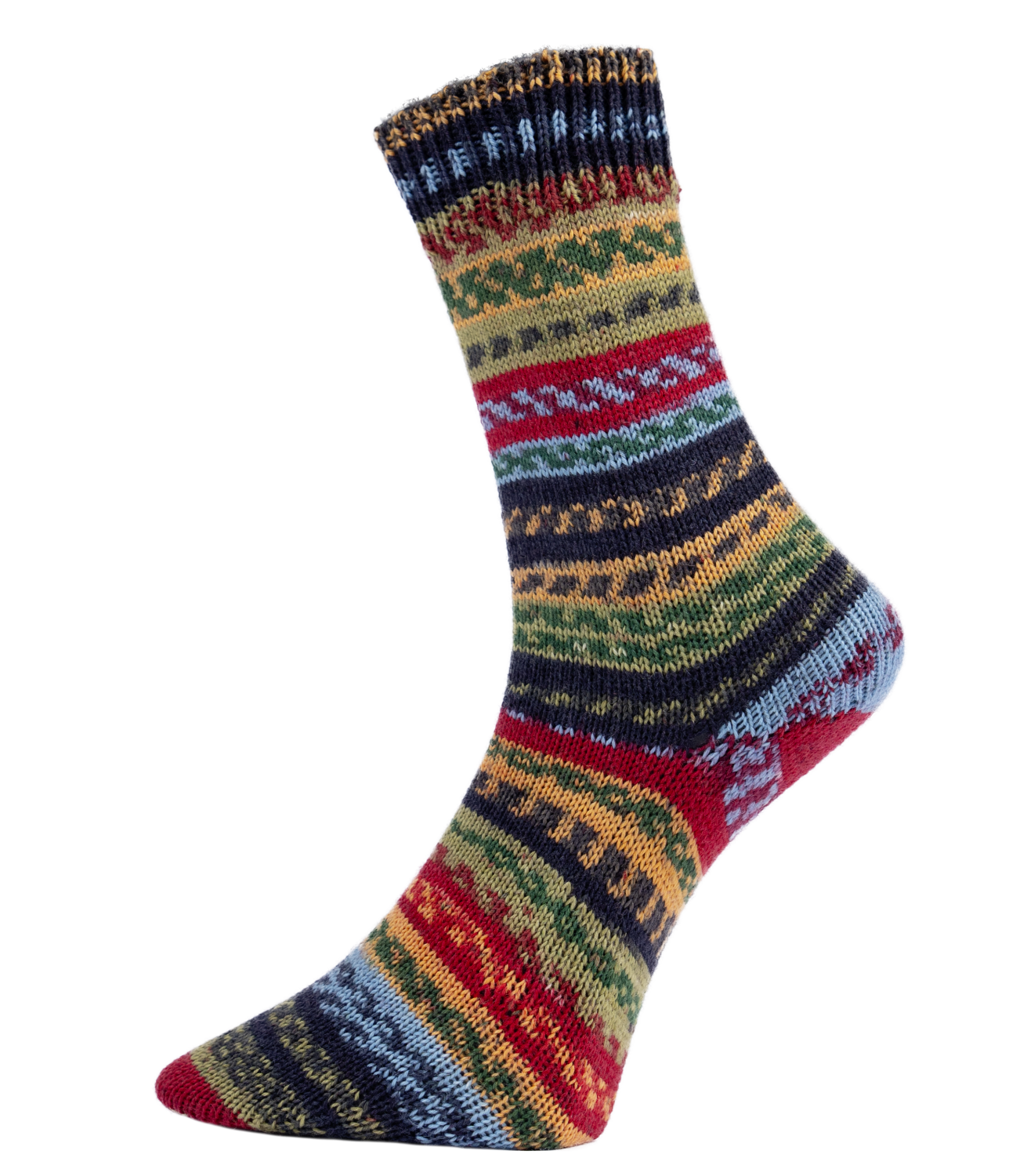 Pro Lana Golden Socks Fjord Socks PUZZLE 100g Modellbeispiel Farbe 083