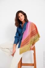 Lana Grossa Cool Wool Lace hand-dyed Modellbeispiel aus Tücher & Co. Nr. 5 Modell 01