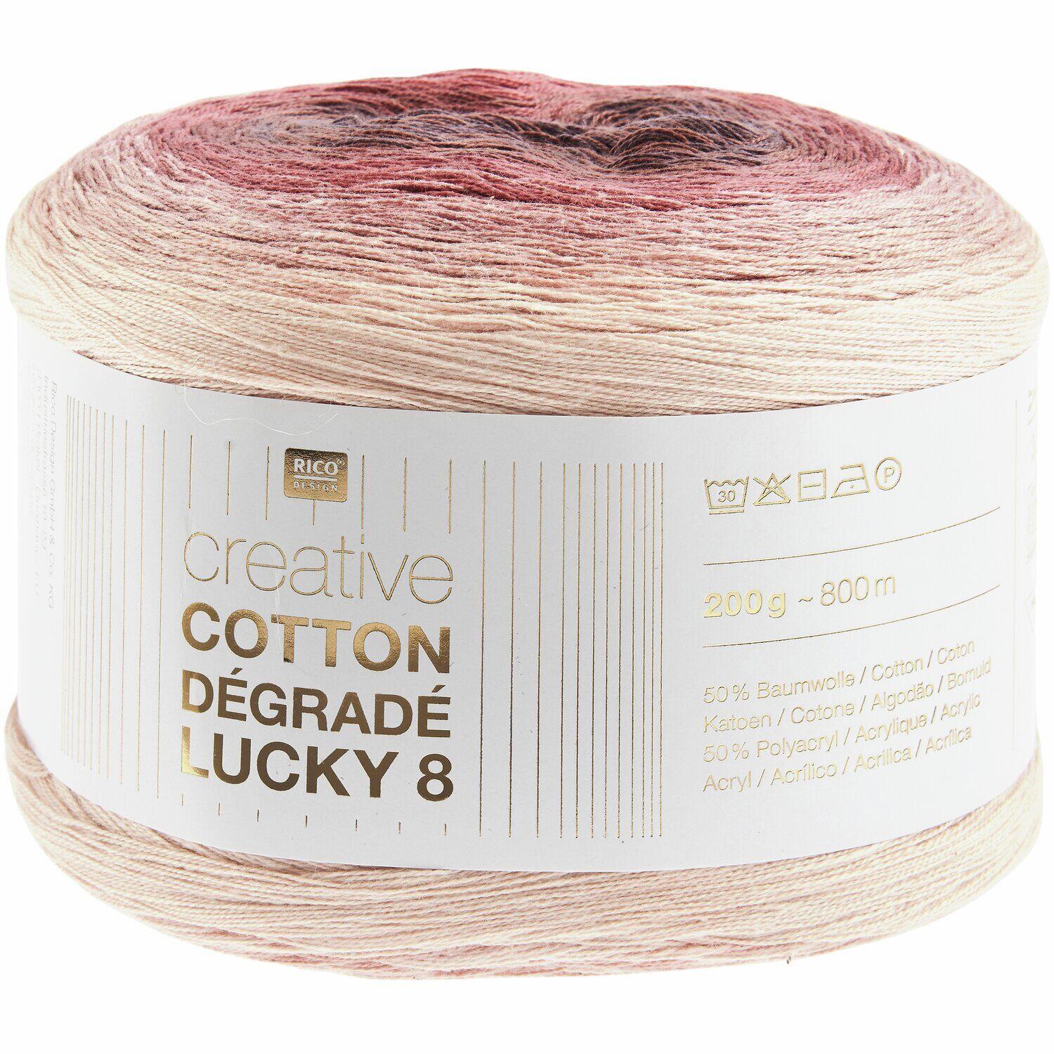 Rico Creative Cotton Degrade Lucky 8 Farbe: 025 Beere