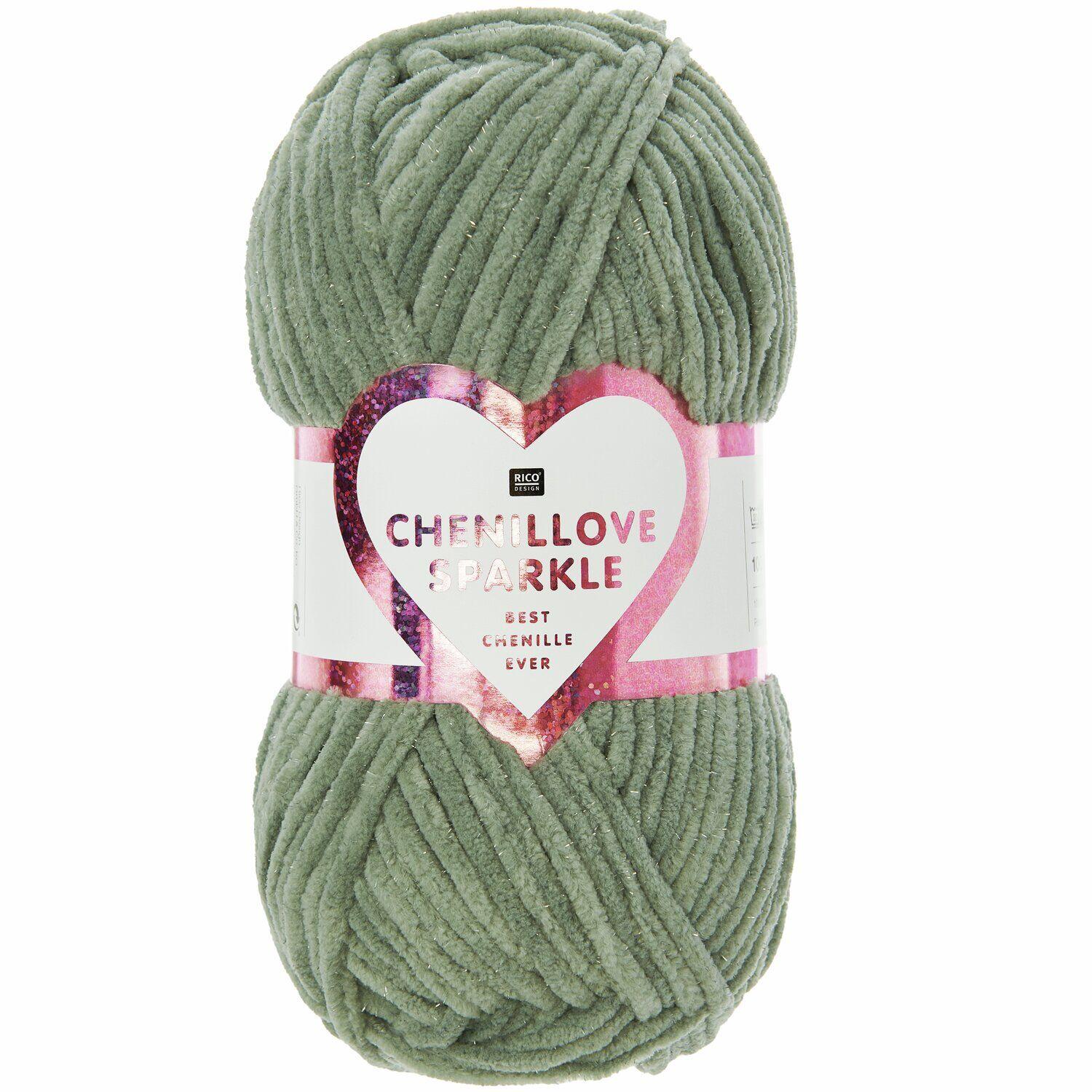 Rico Chenillove Sparkle 100g Farbe: 005 Salbei