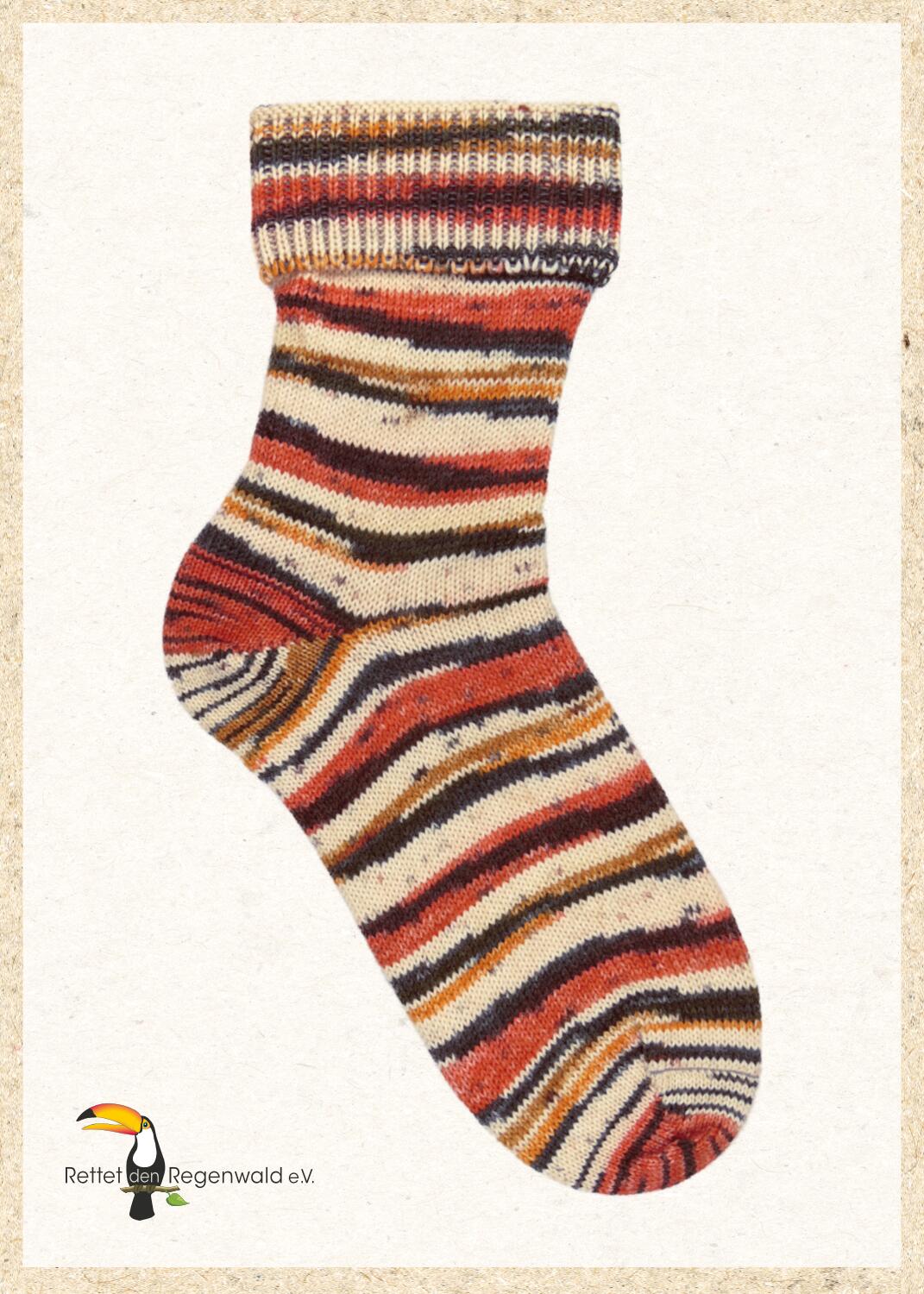 Opal Sockenwolle Regenwald 20 Jubiläumsedition Farbe: 2740 Tiger