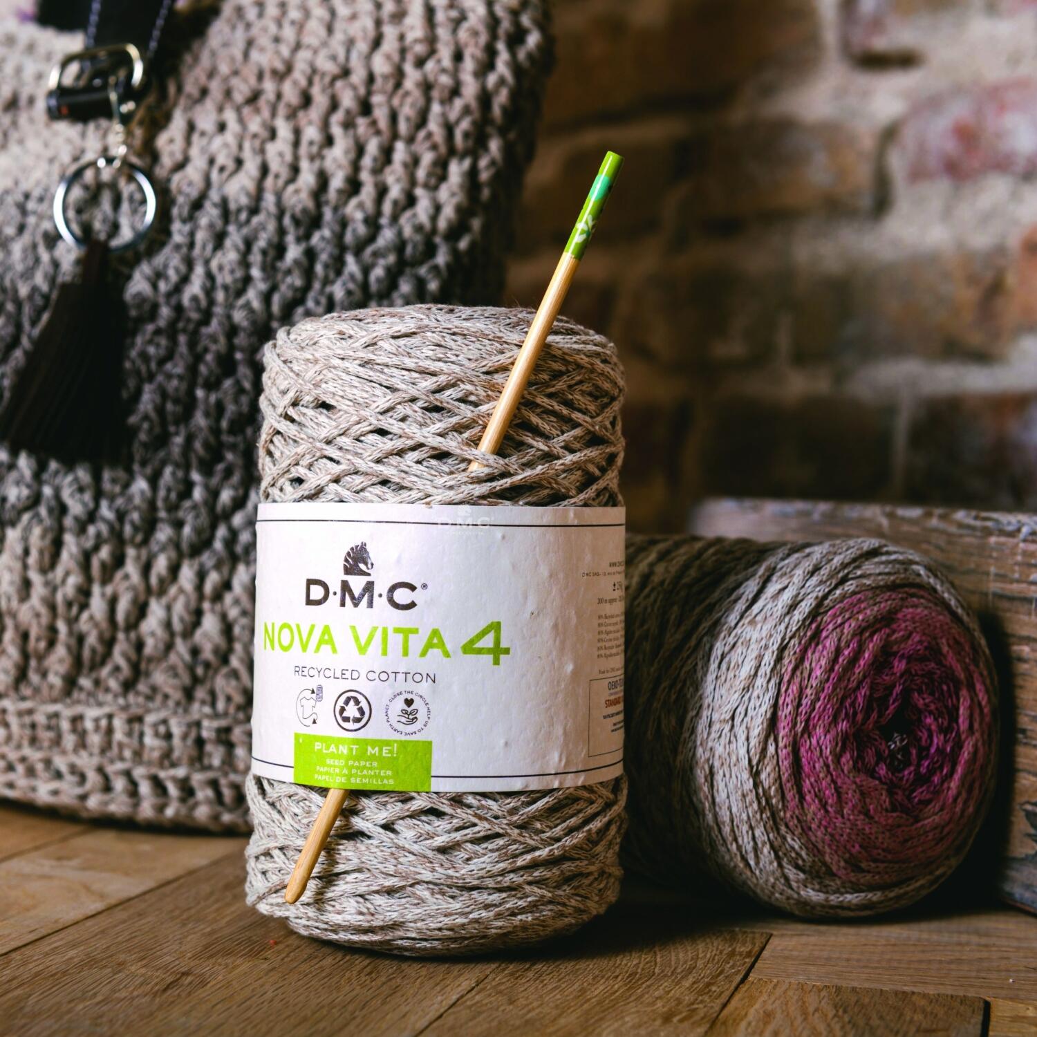 DMC Nova Vita 4 Multicolor 250g Makrameegarn aus recycelter Baumwolle