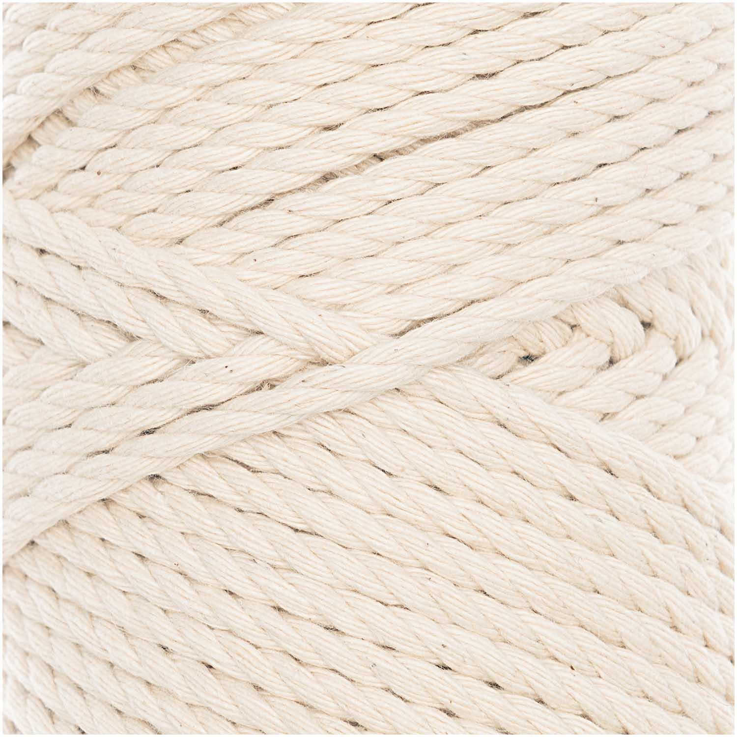 Creative Cotton Cord Skinny - 190g Makrameegarn aus Baumwolle Farbe 001 Creme