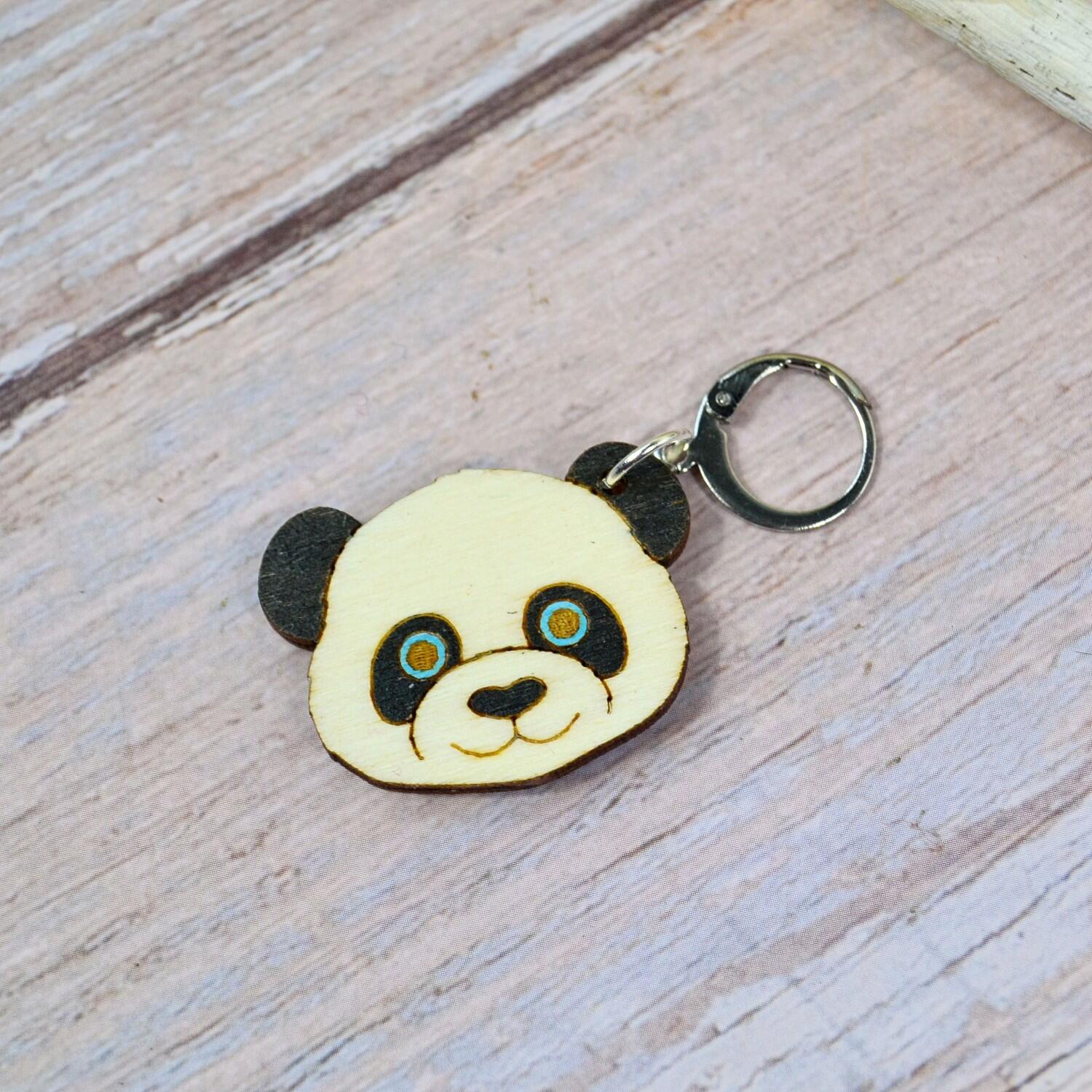 Handgefertigter Maschenmarkierer - Panda