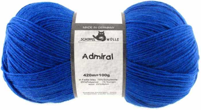Schoppel Admiral 4fach-Sockenwolle Farbe blau