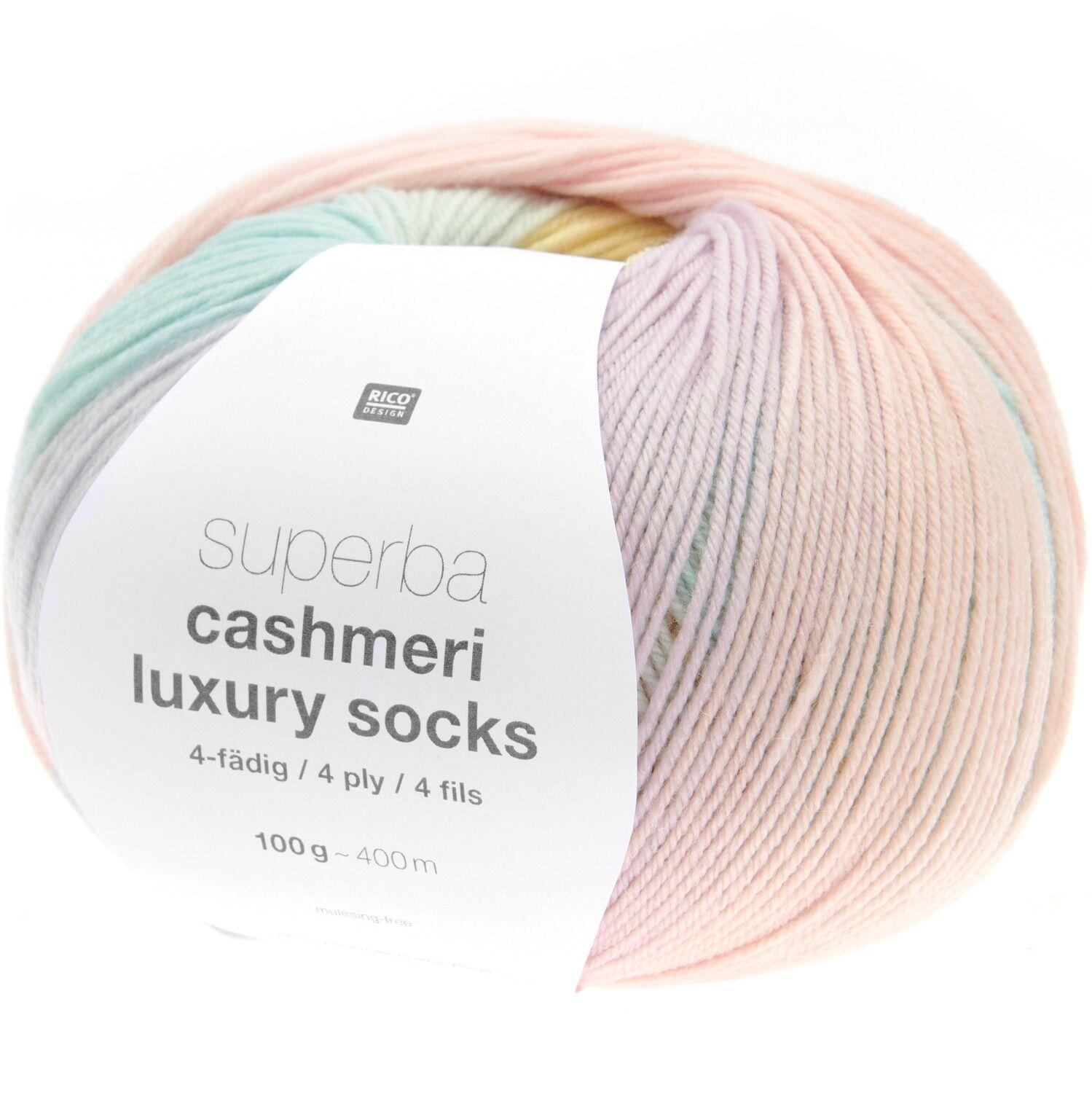 Rico Superba Cashmeri Luxury Socks 100g Farbe 032 Marshmallow
