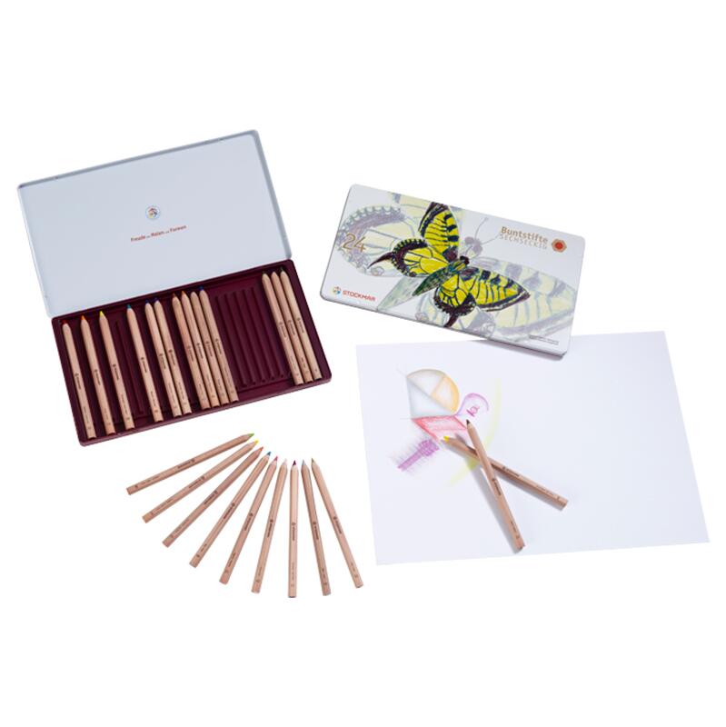 Stockmar Buntstifte 6-eckig in der Schachtel 24+1