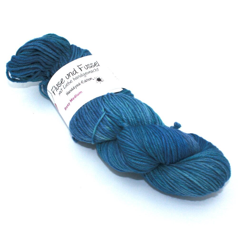 FuF Handdyed-Edition - Rosy Medium handgefärbt 100g Farbe: Eisbachwelle