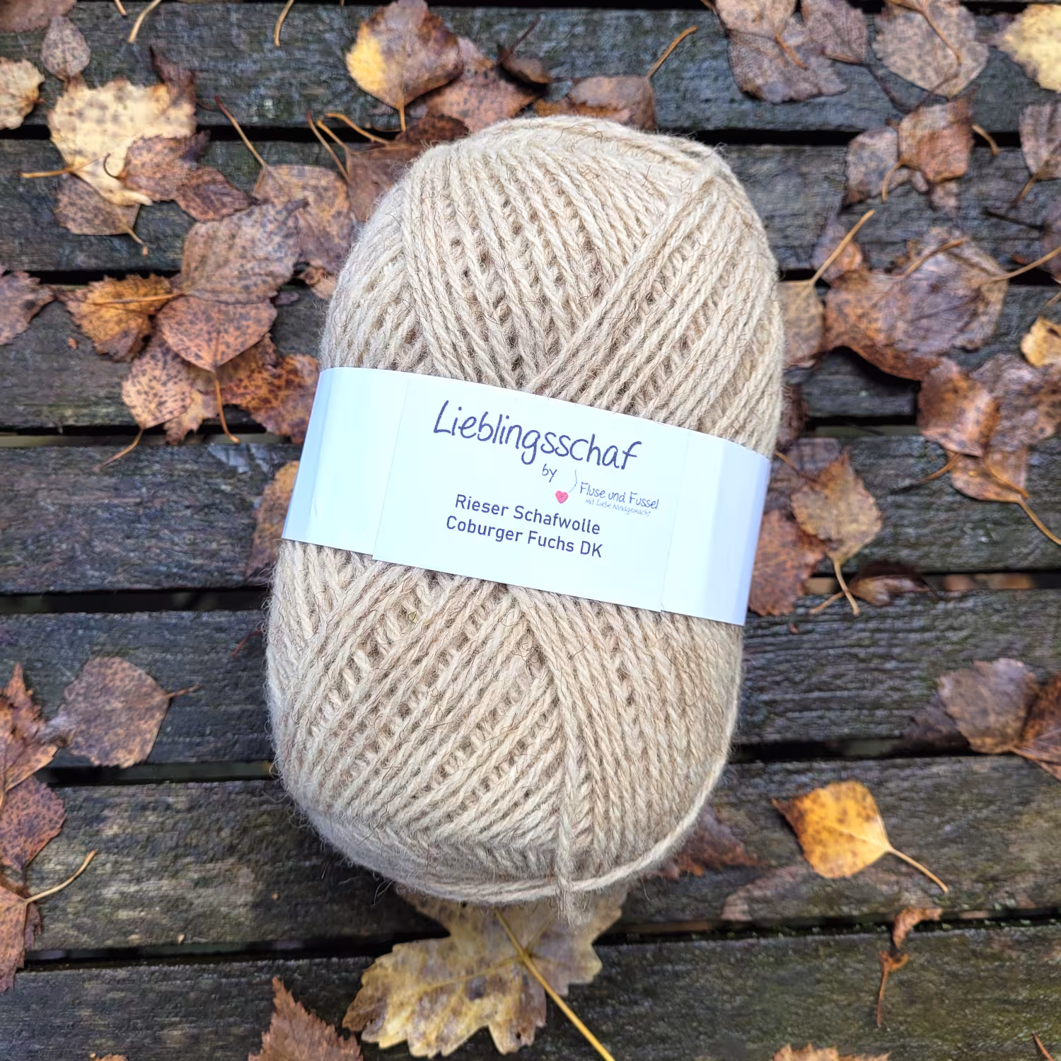 Lieblingsschaf Rieser Schafwolle Coburger Fuchs DK Natur 100g