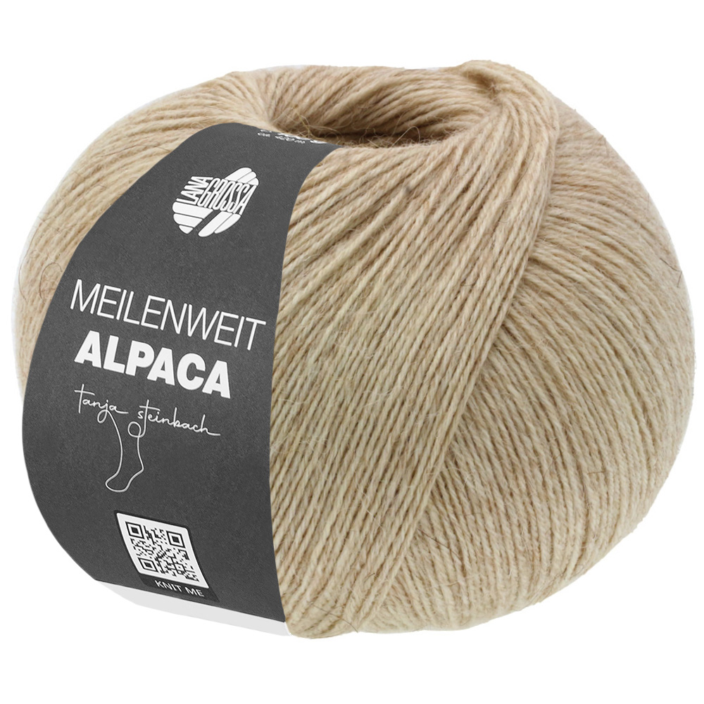 Lana Grossa Meilenweit 100 Alpaca Uni 100g Farbe: 2007 Beige