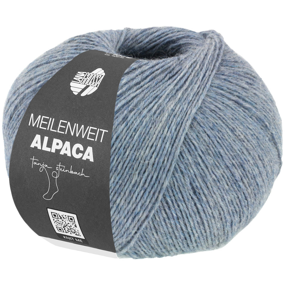 Lana Grossa Meilenweit 100 Alpaca Uni 100g Farbe: 2011 Graublau