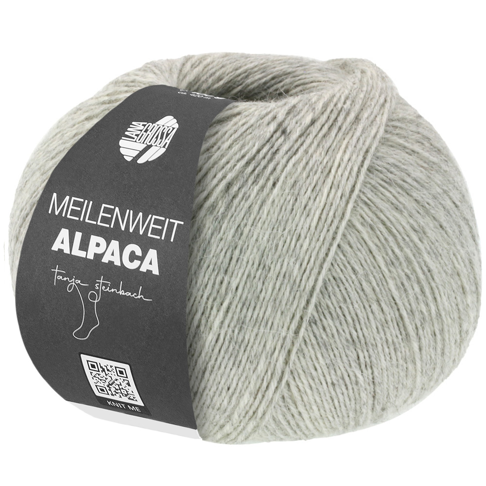 Lana Grossa Meilenweit 100 Alpaca Uni 100g Farbe: 2013 Hellgrau