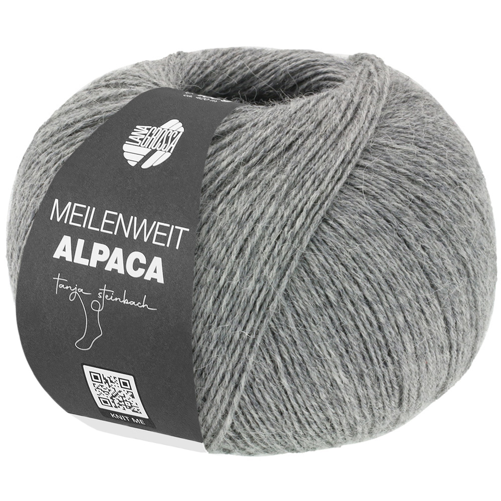 Lana Grossa Meilenweit 100 Alpaca Uni 100g Farbe: 2014 Grau