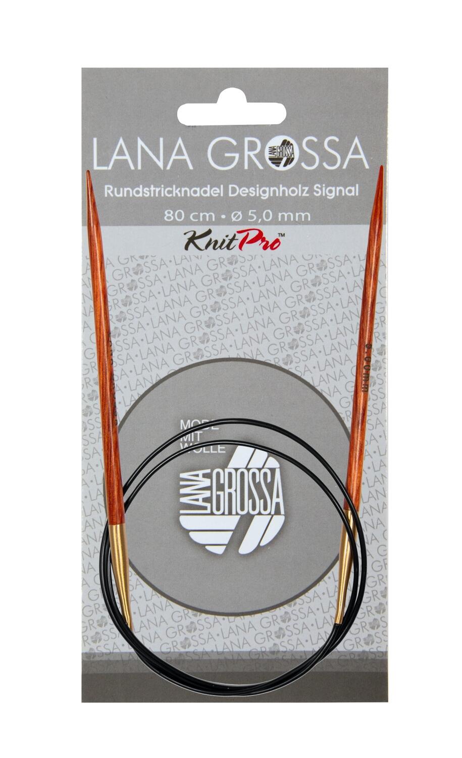 Lana Grossa Rundstricknadel aus Designholz SIGNAL 80cm