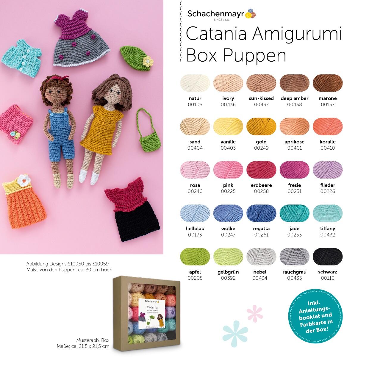 Schachenmayr Catania Amigurumi Box Puppen Farbübesicht und Musterbeispiele