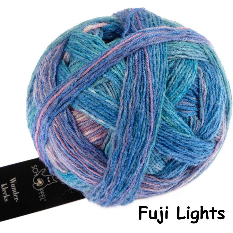 choppel Wolle Wunderklecks - kunstvoll bemaltes Sockengarn Farbe: Fuji Lights