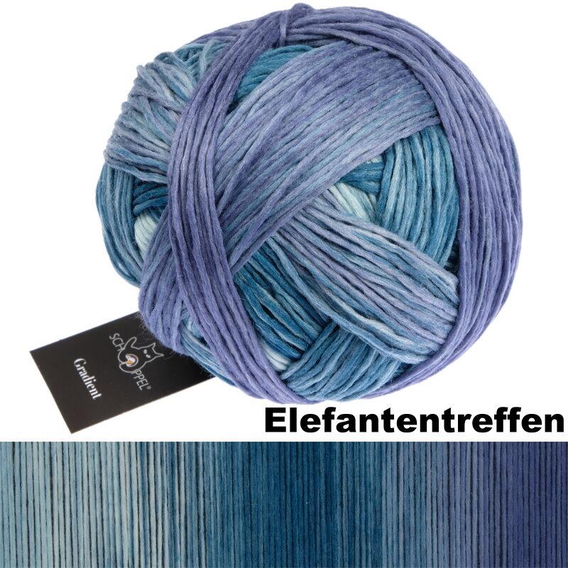 Schoppel Wolle Gradient 100g Merinogarn mit langem Farbverlauf Farbe: Elefantentreffen