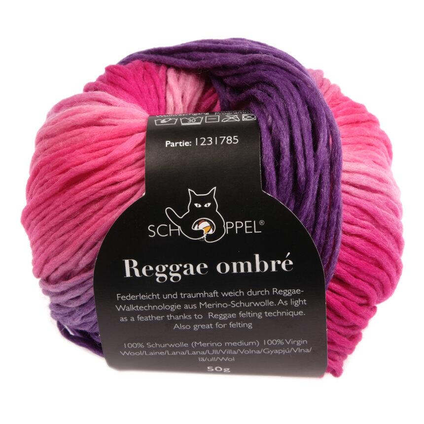Schoppel Wolle Reggae ombré 50g bunte Walk-Merinowolle Farbe: Pink Affaire