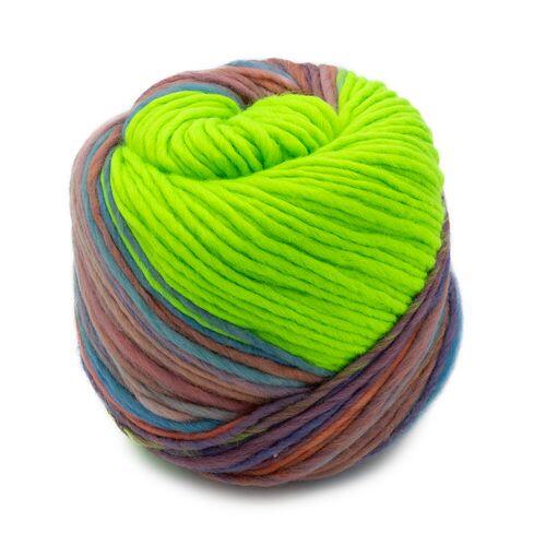 Laines du Nord Slippers 200g Farbe: 016 Limette-Bunt