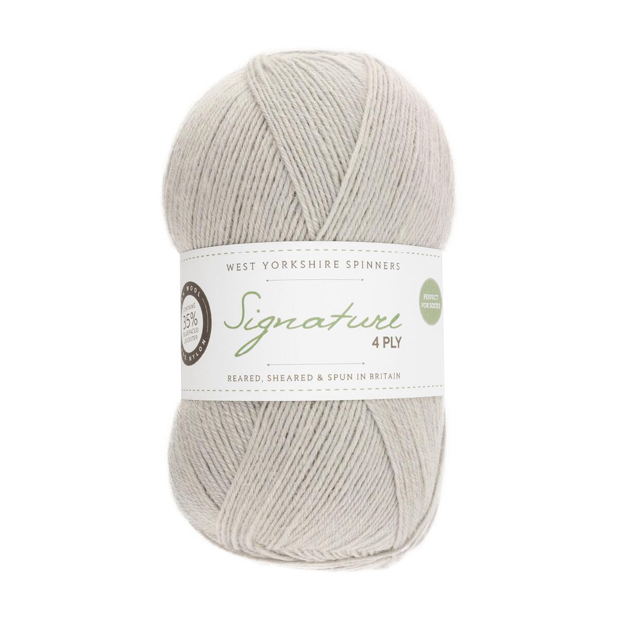 West Yorkshire Spinners Signature 4ply Unis 100g Farbe: 129 Dusty Miller
