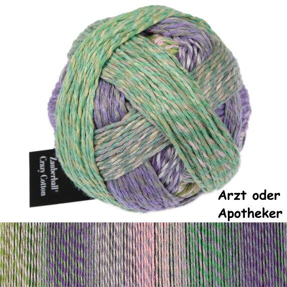 Schoppel Wolle Zauberball® Crazy Cotton 100g Bio Baumwollgarn Frabe: 2628 Arzt oder Apotheker