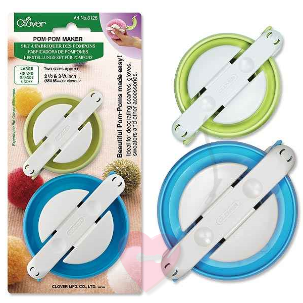 Clover Pom-Pom Maker - für schnelle, gleichmäßige PomPoms groß