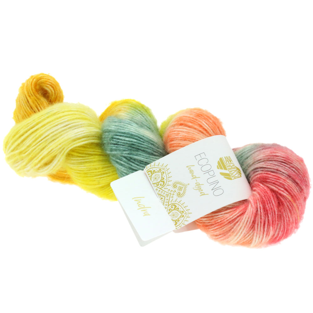 Lana Grossa Ecopuno hand-dyed LIMITED EDITION Frabe: 508 Indra