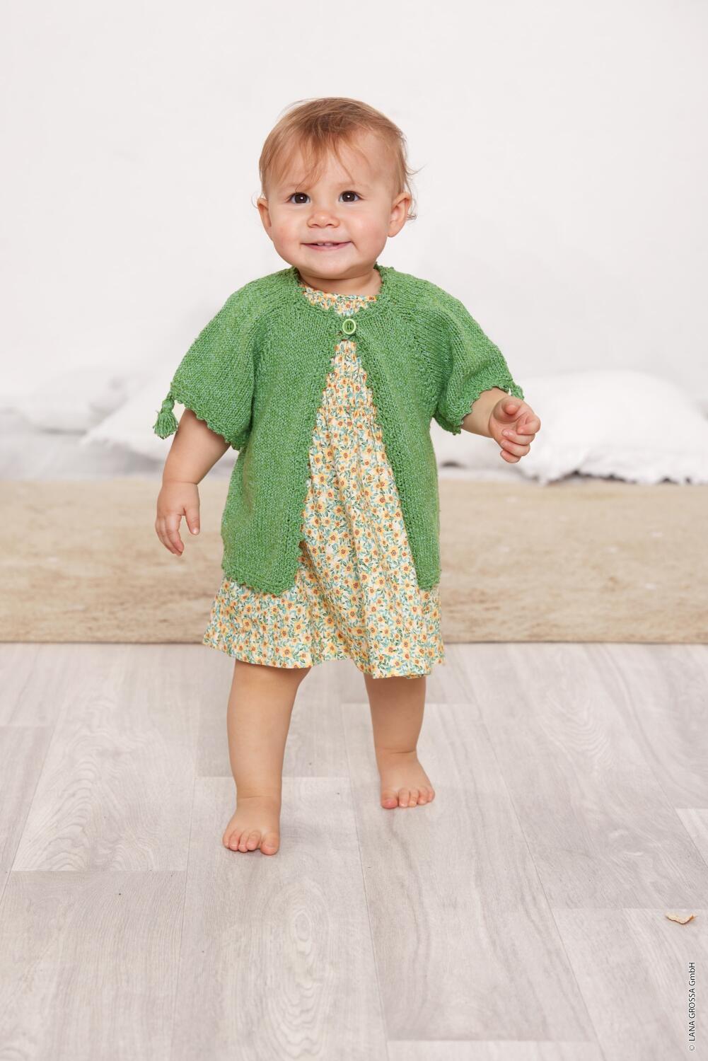 Lana Grossa Infanti 19 - Zauberhafte Babymode Modell 11 Jacke aus Landlust Sommerseide