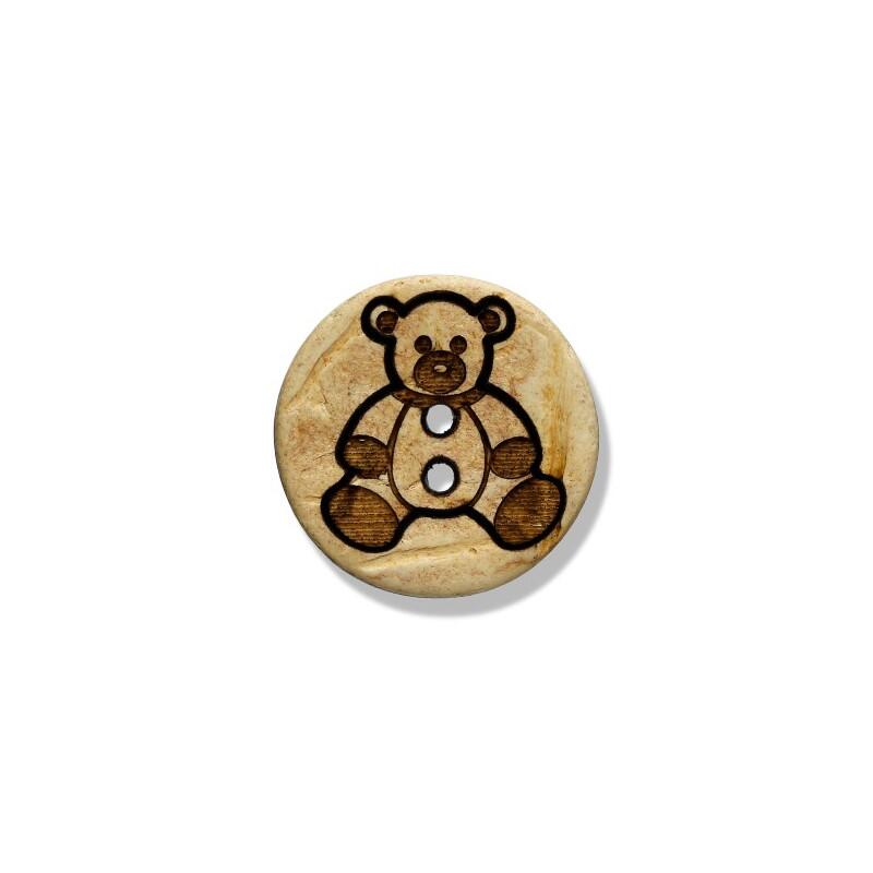 Kokosknopf 15mm "Teddy" Kokosknopf natur