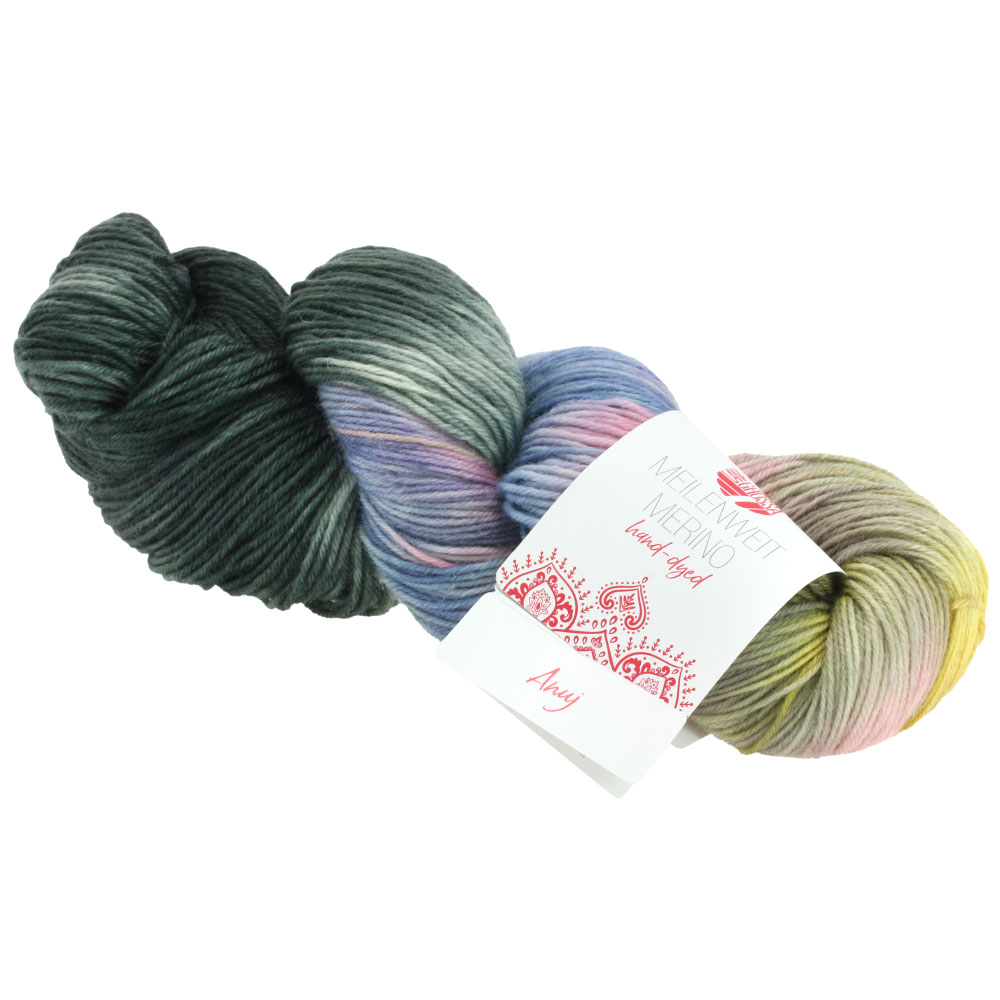 Lana Grossa Meilenweit Merino hand-dyed New Effects LIMITED EDITION Farbe: 614 Anju