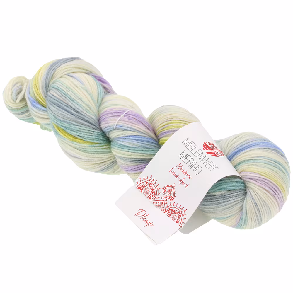 Lana Grossa Meilenweit 100 Merino RAINBOW 100g hand-dyed Farbe: 7009 Dhoop
