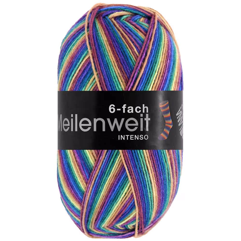 Lana Grossa Meilenweit 150 INTENSO- 6fach Sockenwolle 150g