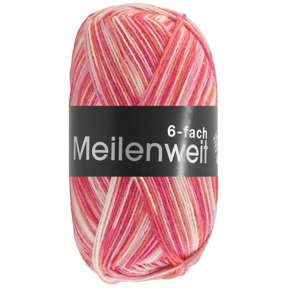 Lana Grossa Meilenweit 150 MULTI - 6fach Sockenwolle 150g