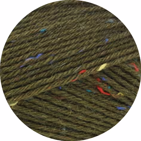 Lana Grossa Meilenweit 150 TWEED - 6fach Sockenwolle 150g Farbe: 9248 Dunkeloliv