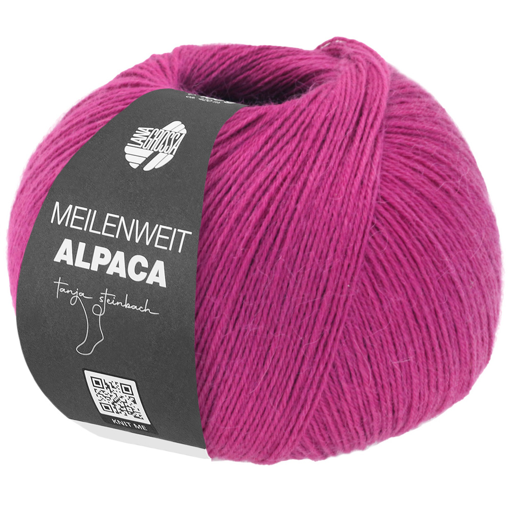 Lana Grossa Meilenweit 100 Alpaka Uni 100g Farbe: 2002 Pink