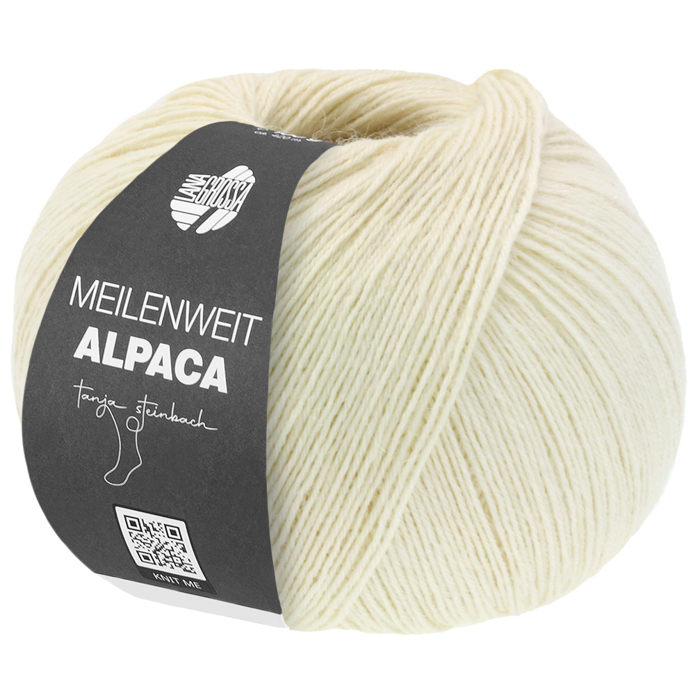 Lana Grossa Meilenweit 100 Alpaka Uni 100g Farbe: 2008 Hellbeige
