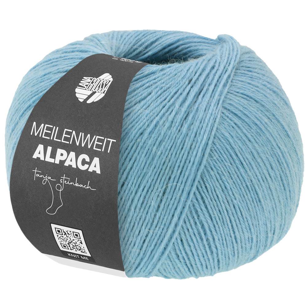 Lana Grossa Meilenweit 100 Alpaka Uni 100g Farbe: 2009 Hellblau
