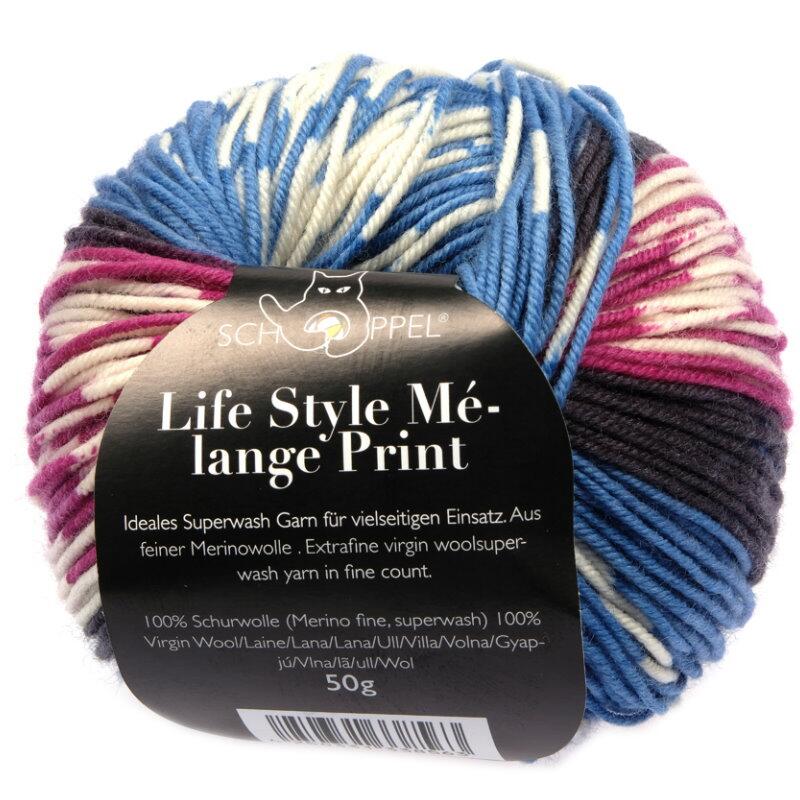Schoppel Wolle Life Style magic 50g feine Merinowolle Farbe: 2506 Nachtschatten